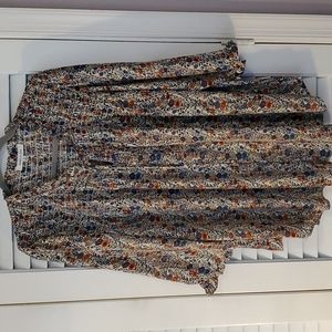 Rose & Olive Bouse, Floral Print, Size 1X